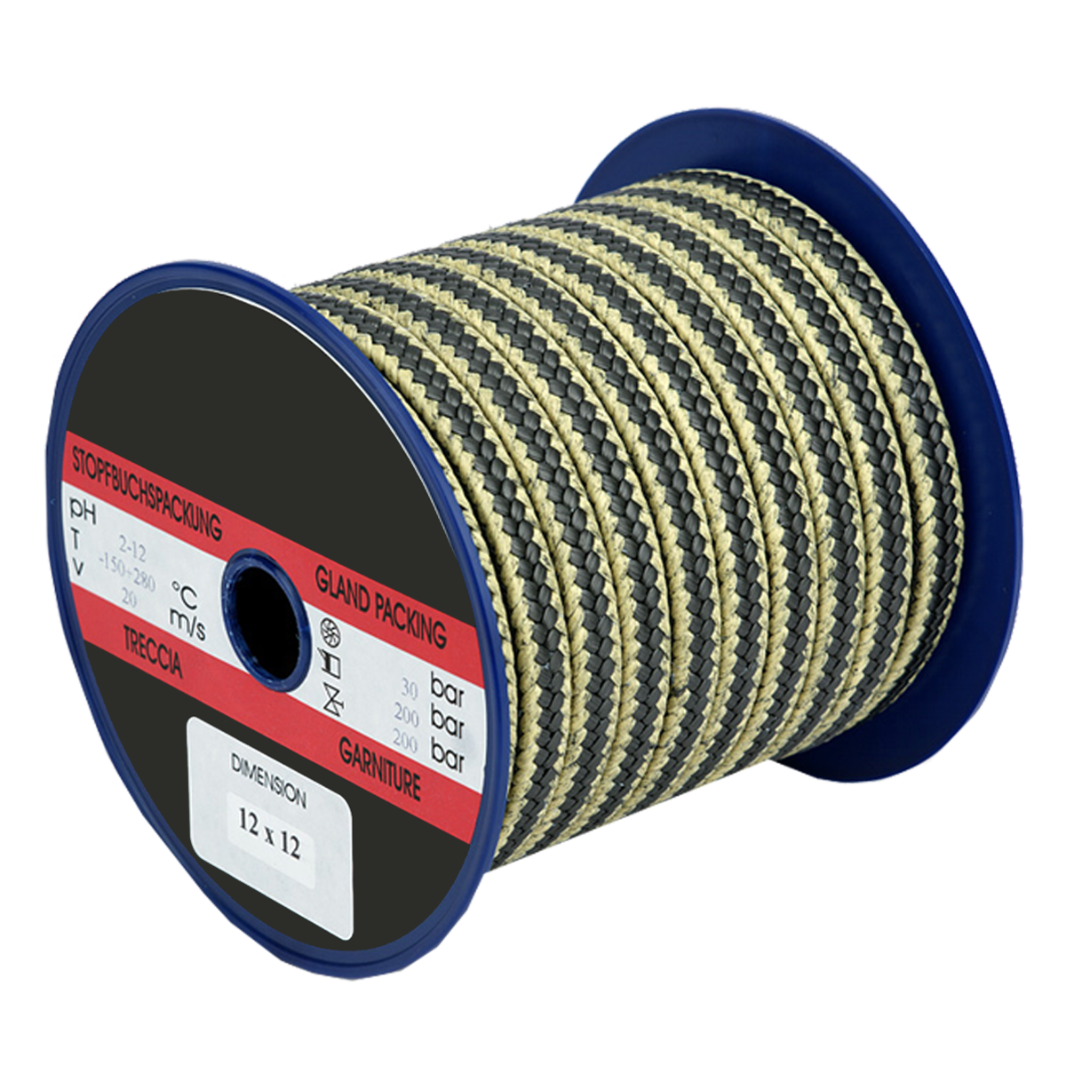 Сальниковая набивка типа chesterton aramid 1740 (ptfe)